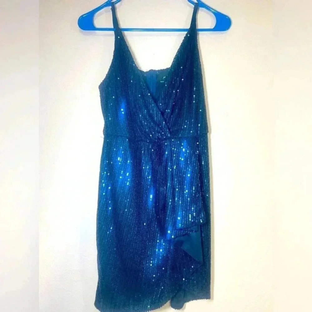 Navy Blue Sequin Dress